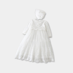 Tenue de Baptême traditionnelle pour Bébé Fille Mini merveille  Robe bapteme bebe