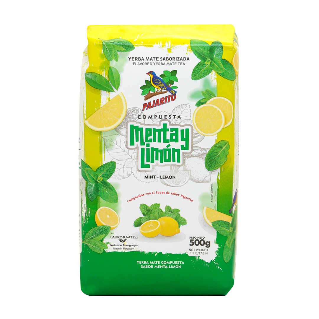 Yerba Mate Pajarito con Menta y Limón 500 g (1.1 lbs)