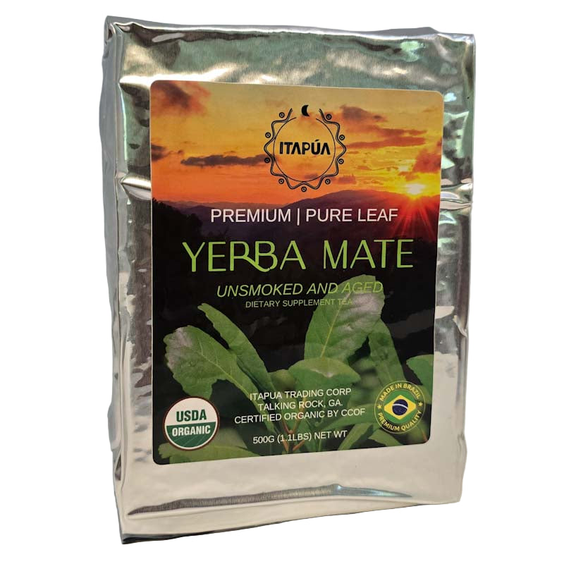 GYM Premium Erva Mate Orgânica Folha Pura 1 Kg (2,2 Lbs)