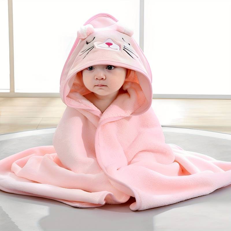 Cape de bain bébé à capuche animaux sortie de bain Mini Merveille