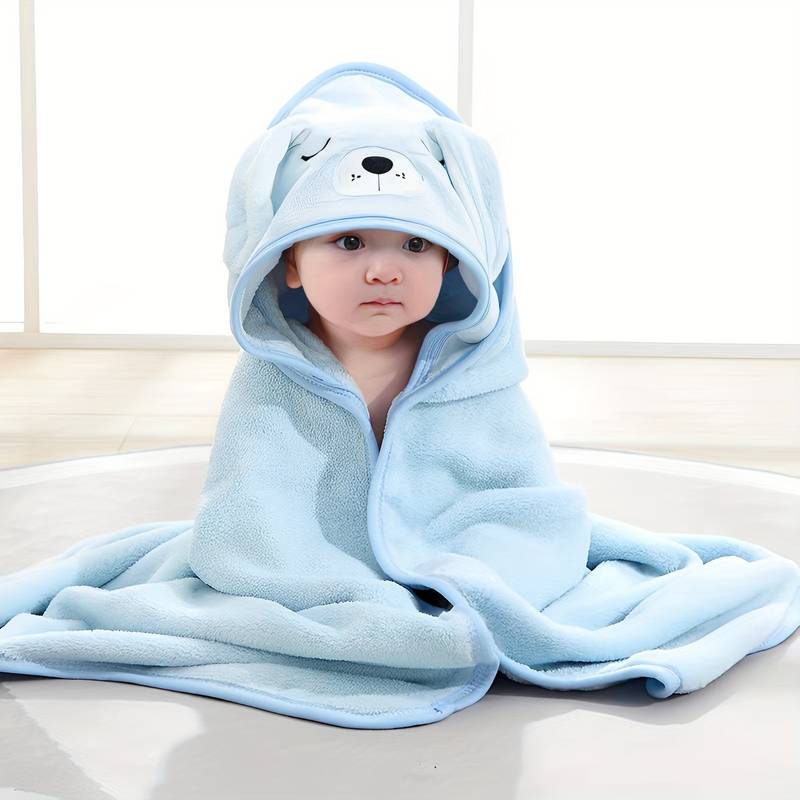 Cape de bain bébé à capuche animaux sortie de bain Mini Merveille