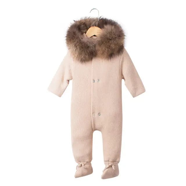 Combinaison en coton à fourrure bébé hiver Mini Merveille