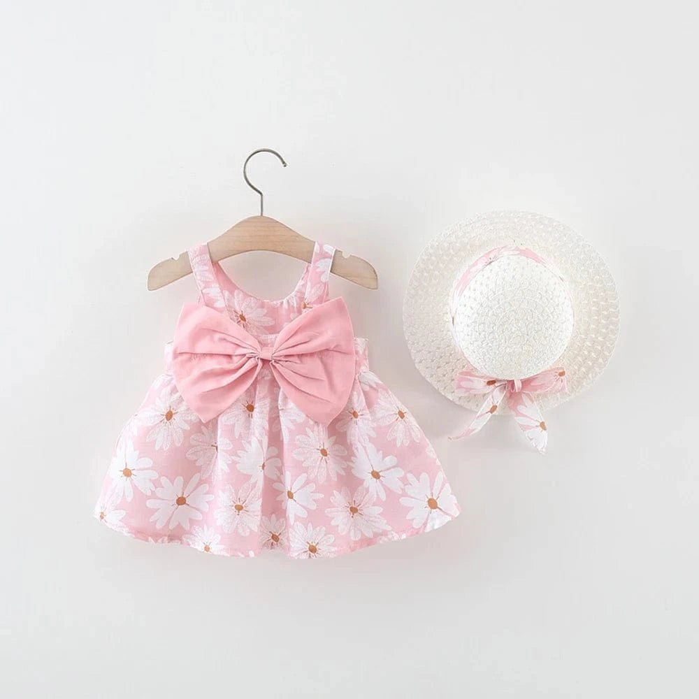 Ensemble Robe Bébé Fille avec Chapeau - Mini merveille14:1052;200000463:2006618953-6M