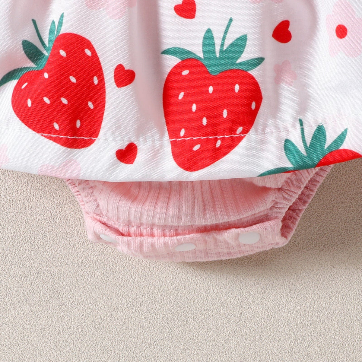 Ensemble robe et nœud fraise pour bébé Mini merveille  Vêtement pour filles