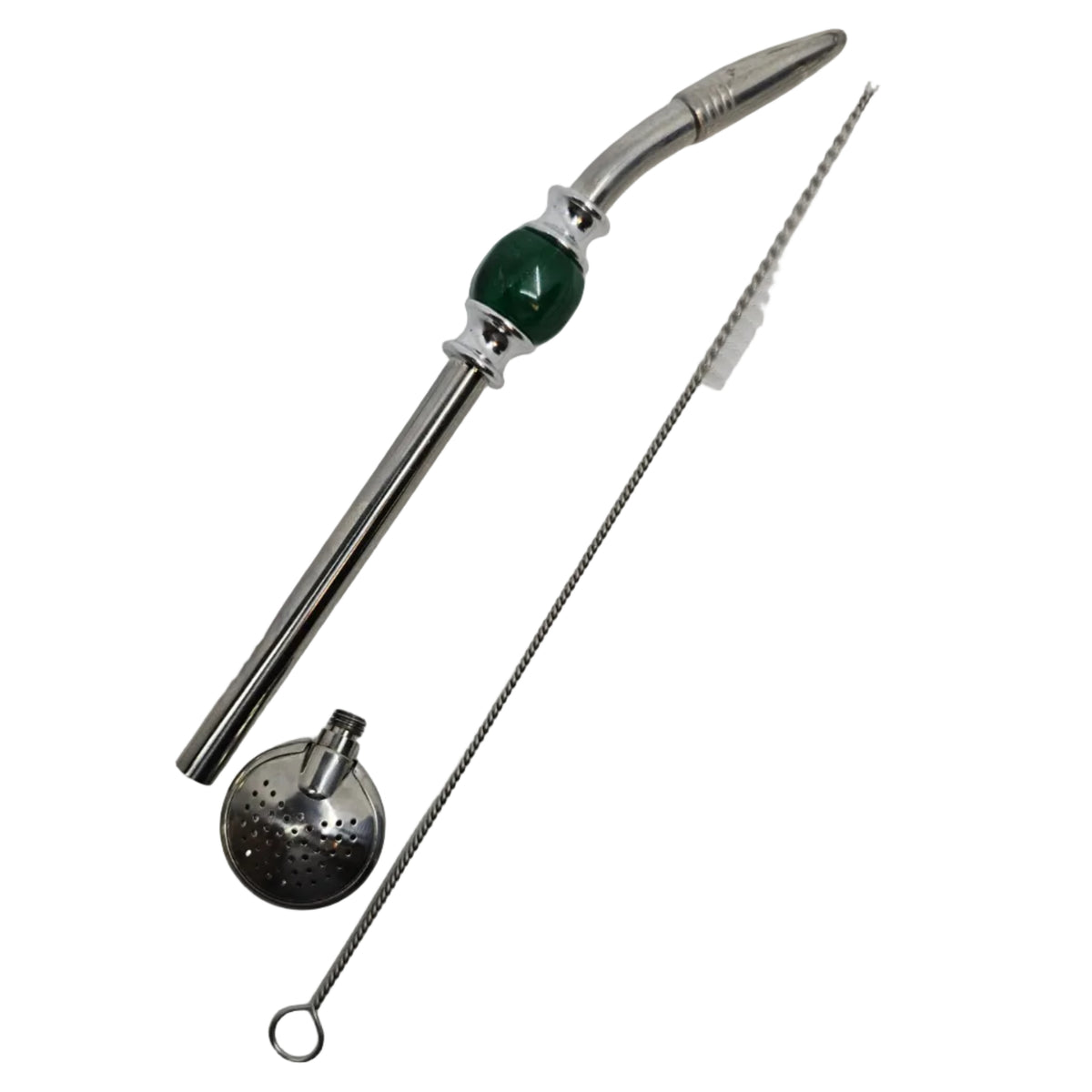 Green Easy Clean Stainless Steel Bombilla 8 in (21 cm)