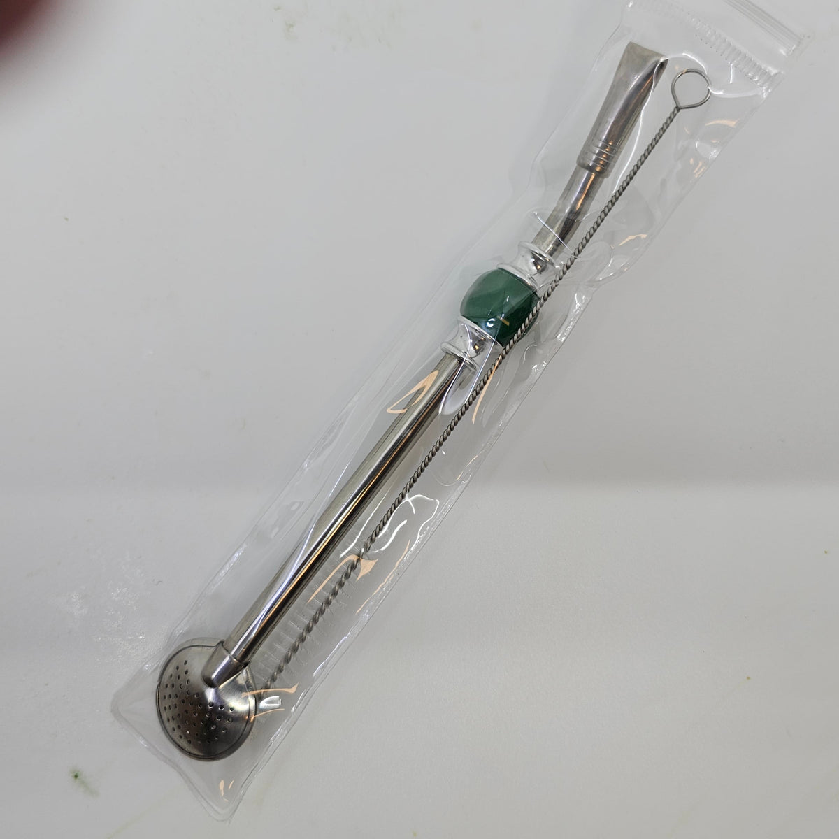 Green Easy Clean Stainless Steel Bombilla 8 in (21 cm)