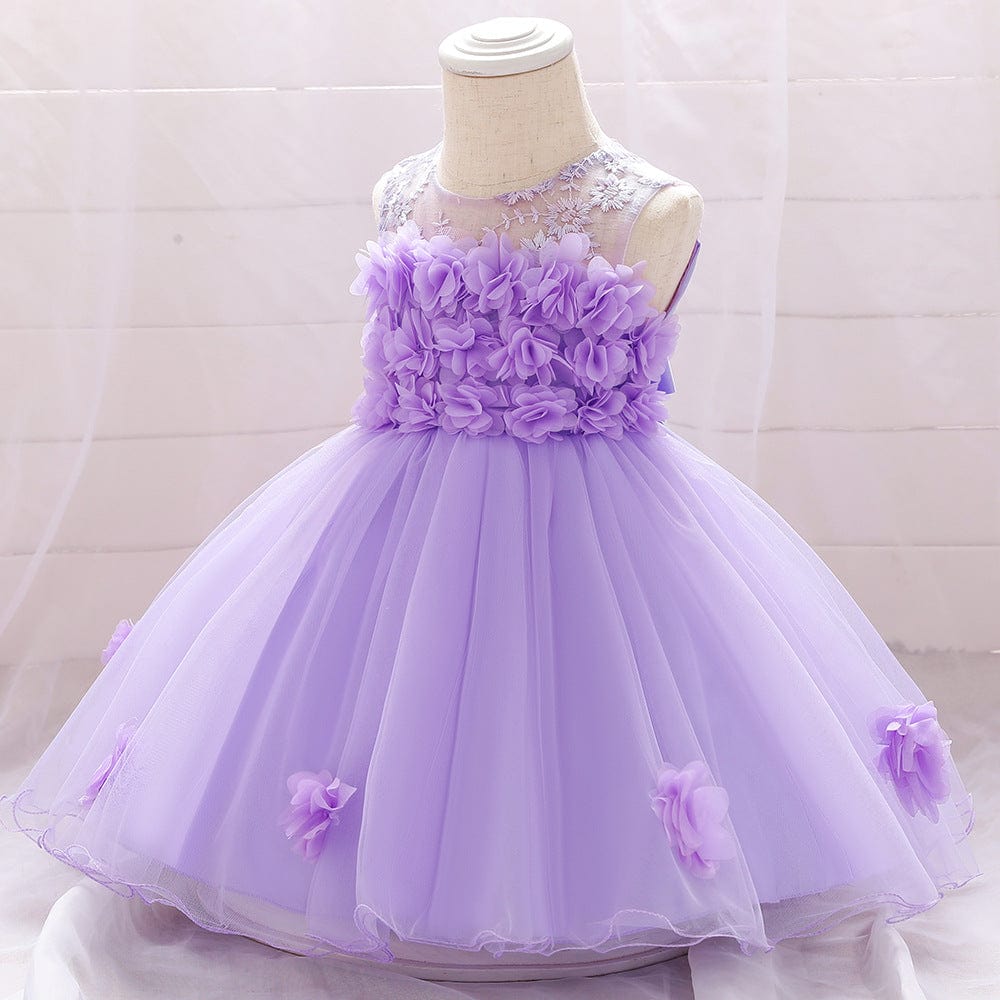 Robe de cérémonie à fleurs pour bébé - Mini merveilleCJYD196140207GT