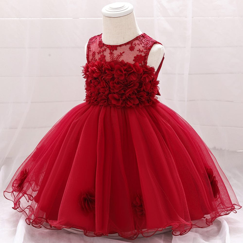 Robe de cérémonie à fleurs pour bébé - Mini merveilleCJYD196140210JQ